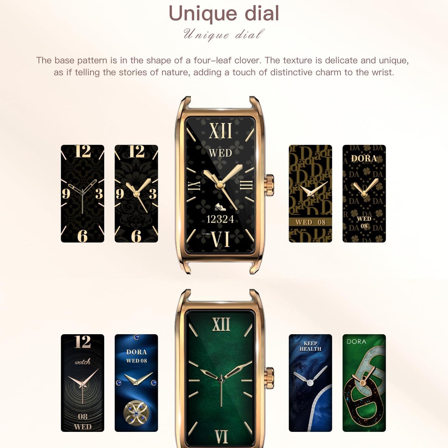 CNBRO Fitness Tracker for Women Ladies Fitness Watch Dressy Leather Strap Alloy Case Luxury Fashion Heart Rate Monitor Sleep Tracker Pedometer Step Counter Waterproof Elegant Smart Watches for Womens