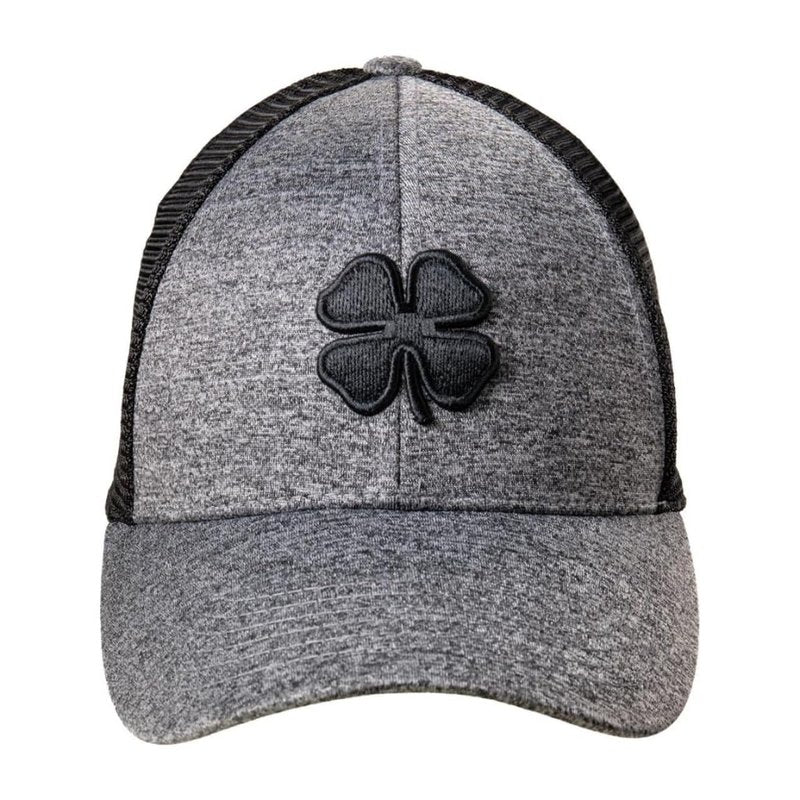 Black Clover Unisex Lucky Heather Mesh Black/Grey Fitted Golf Hat, Large/X-Large