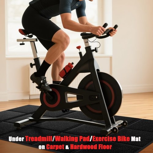 Fitnex Treadmill Mat - Non-Slip Waterproof Protection for Carpet & Hardwood Floors | 79x39 Inches