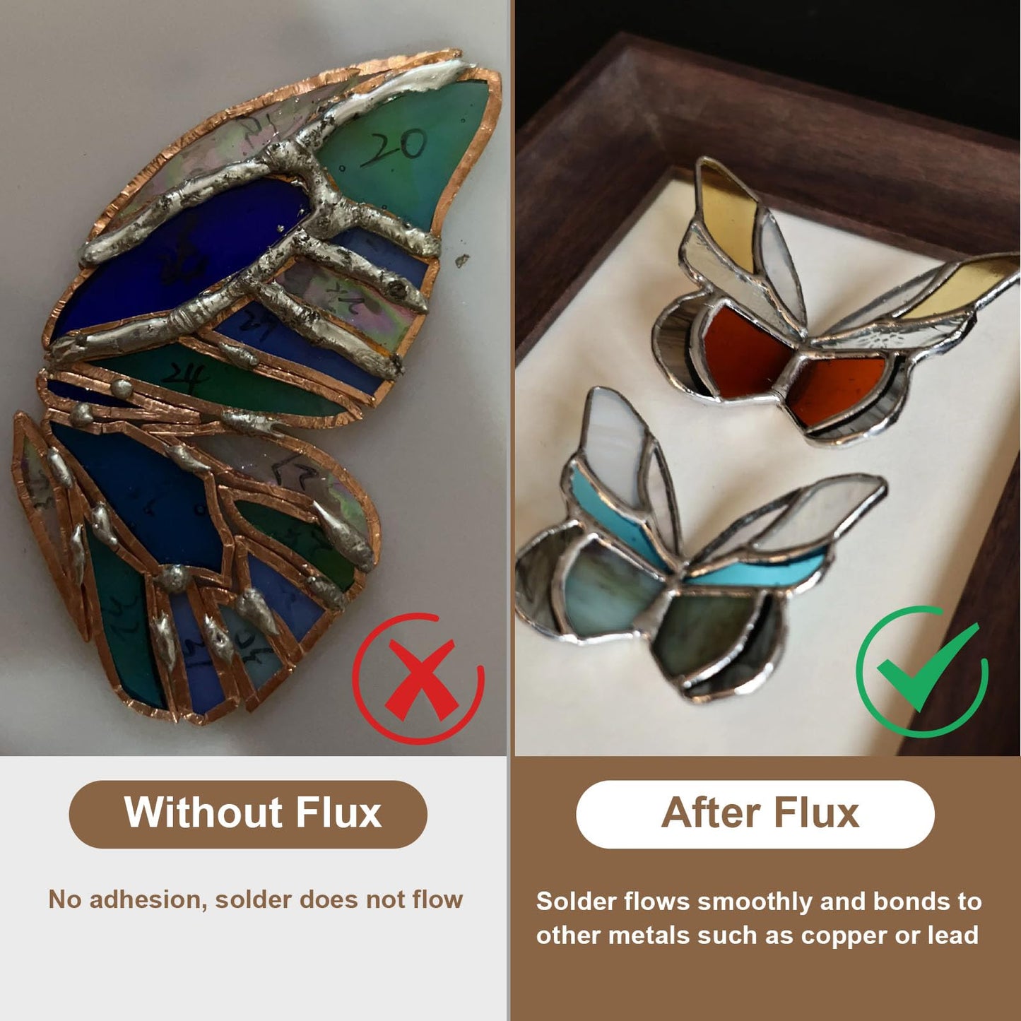 WAN2TLK Liquid Flux Soldering 100ml - Stained Glass Flux for Soldering Work, Glass Repair and More - Stain Glass Tools and Supplies - Waterbased Liquid Zinc Flux for Stained Glass