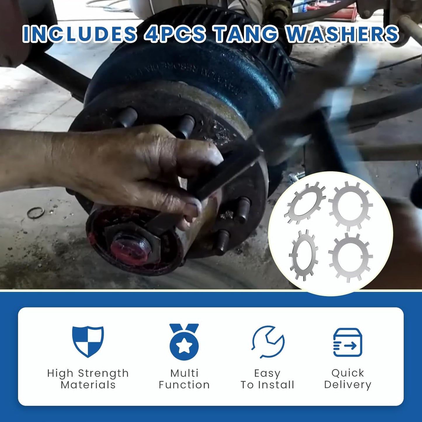 005-059-00 1.75" Tang Washers(4 Pieces) Compatible with 10k HD 12k 15k Wheel Axle Trailer