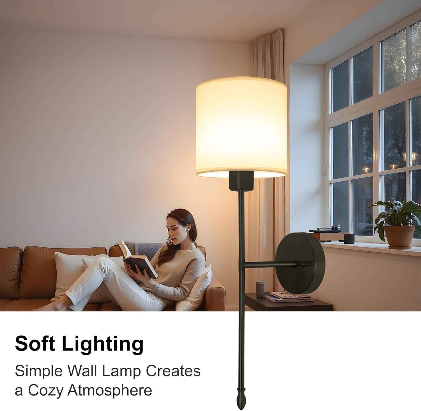 Rechargeable Gold Battery Operated Wall Sconces Set of 2 with Remote & RGB Bulbs