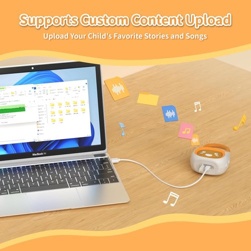 Alilo Pocket Bunny Portable Kids Music Player - High Fidelity Bluetooth Speaker with 120+ Preloaded Stories & Lullabies