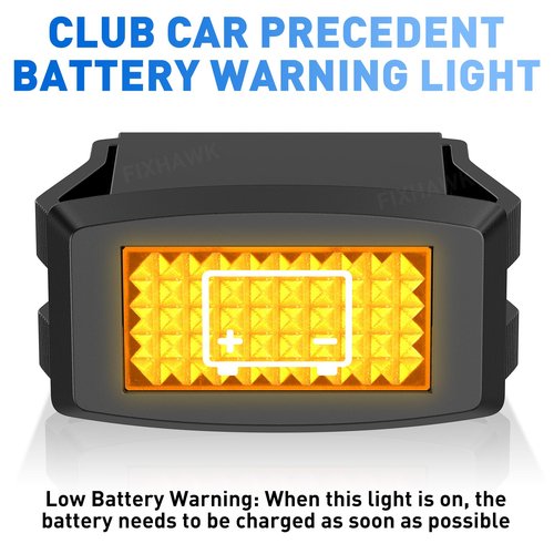 FIXHAWK 48-Volt Battery Warning Light with CDM Reading Capability for Club Car Precedent 2004-2014 Electric Golf Cart,Replace OEM 102508701