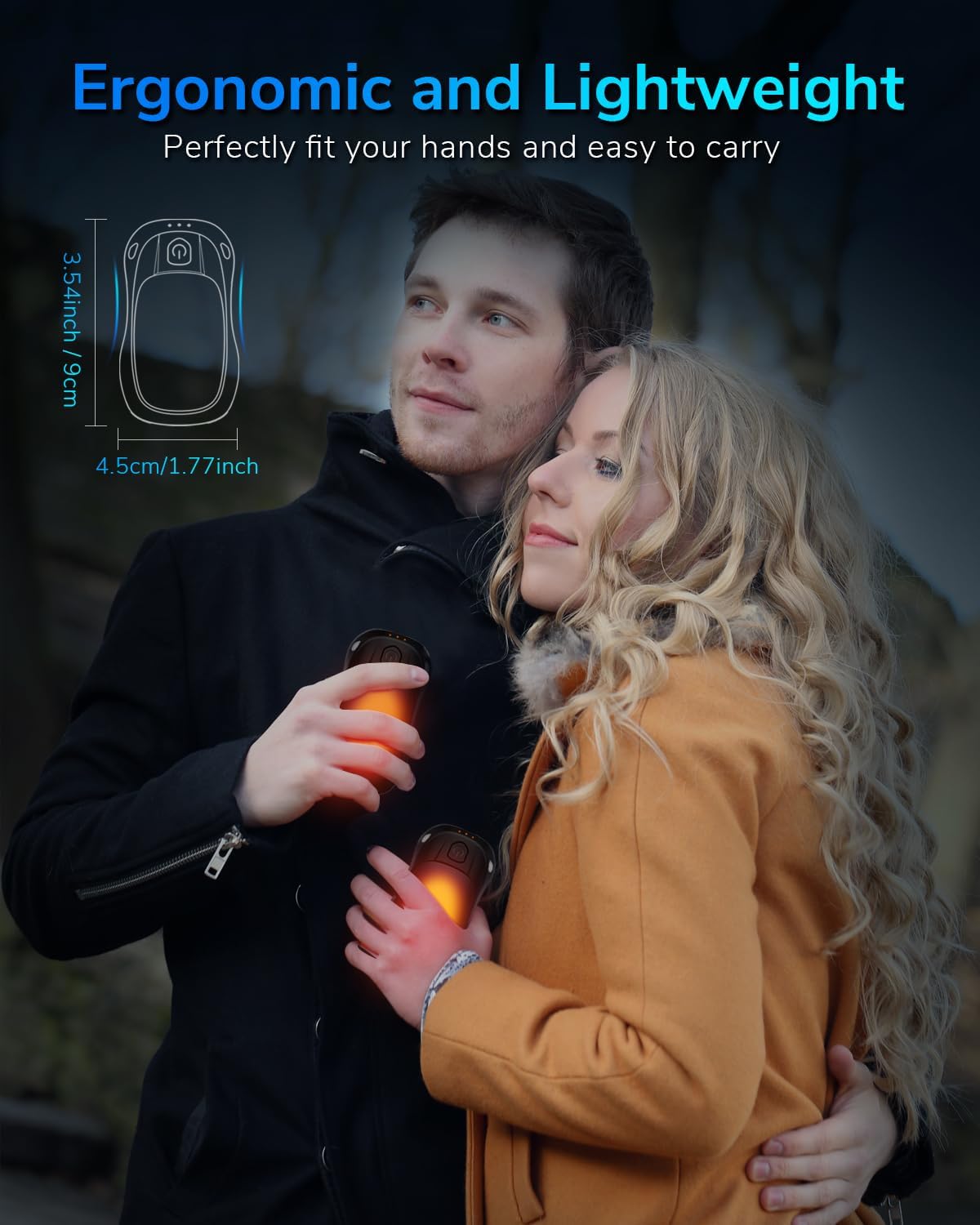 MKG Rechargeable Hand Warmers - 24-Hour Long Lasting Heat | Portable Pocket Heater for Winter Activities
