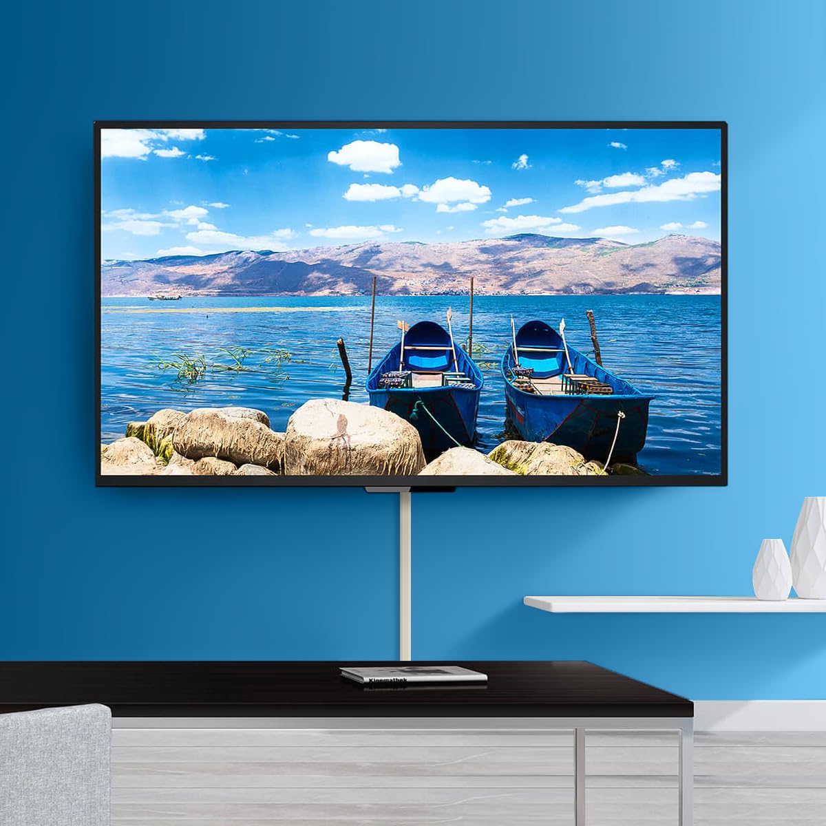 Yecaye TV Cord Hider, 47In Large Cable Hider, Wire Covers for 4 Cords, Wire Hiders for TV on Wall, Cable Raceway Concealer, 3×L15.7in W1.18in H0.6in, Beige