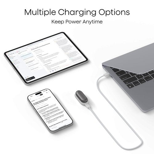 Plaud NotePin Charging Dock, Compatible with Plaud NotePin S and NotePin AI Voice Recorder, Magnetic Charger Cradle with Non-Slip Base & USB-C Braided Cable, Fast 2-Hour Charging Replacement Accessory