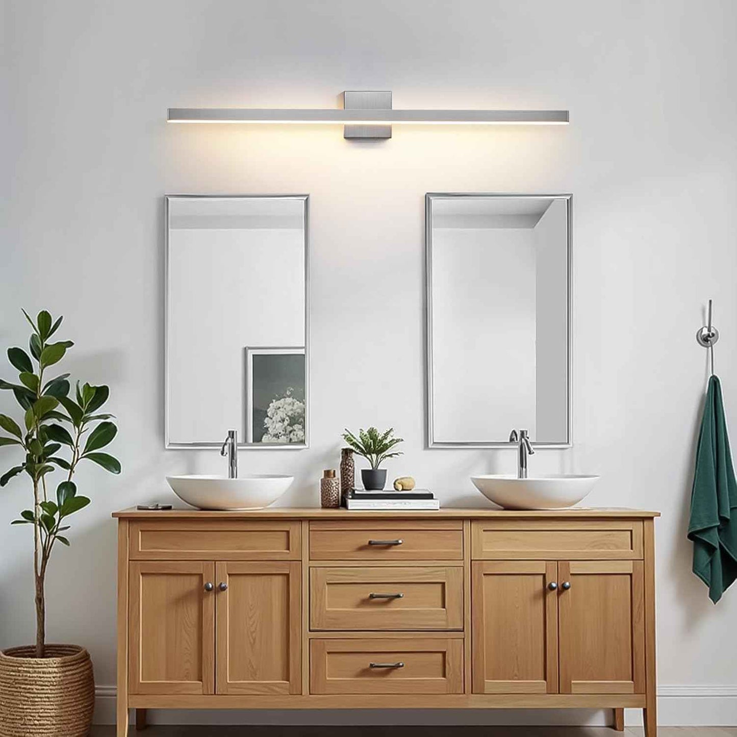 24-Inch Dimmable Gold Bathroom Vanity Light - Modern LED Bar Fixture for Over Mirror