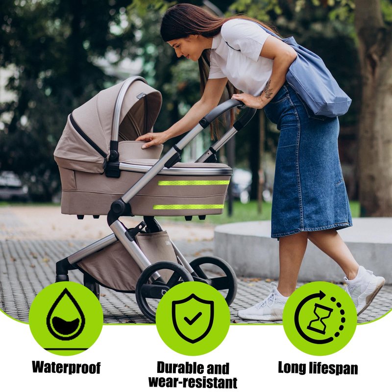 5 Rolls 130ft Reflective Tape for Bikes Bicycle Decals Fluorescent Tape Outdoor Safety Warning Lighting Sticker Waterproof High Visibility Reflector Tapes for DIY Rim Decoration