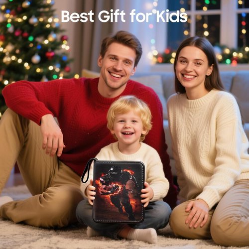 Football Card Binder - 4 Pocket Trading Card Album with 400 Pockets & 50 Removable Sleeves | Portable Collectible Holder for Kids