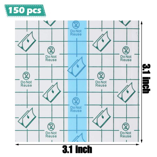 150 Pieces Stretch Adhesive Bandages Transparent Film Dressing Bandages Waterproof Adhesive