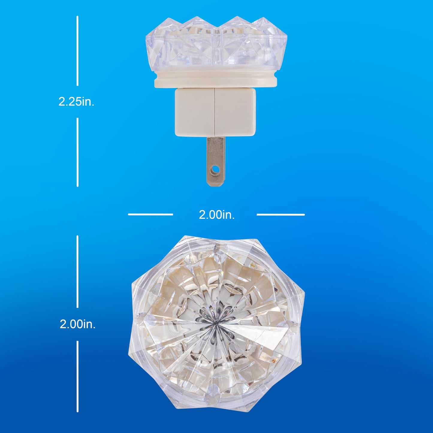 GE SleepLite Jewel LED Night Light, Plug-in, Always On, Warm White, UL-Certified, Energy Efficient, Ideal Nightlight for Bedroom, Bathroom, Nursery, Hallway, Kitchen, 85881, 4 Pack