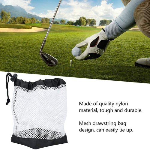 Demeras Balls Bag Nylon Mesh Drawstring Pouch 36 Balls Holder Storage Net Bag Accessory