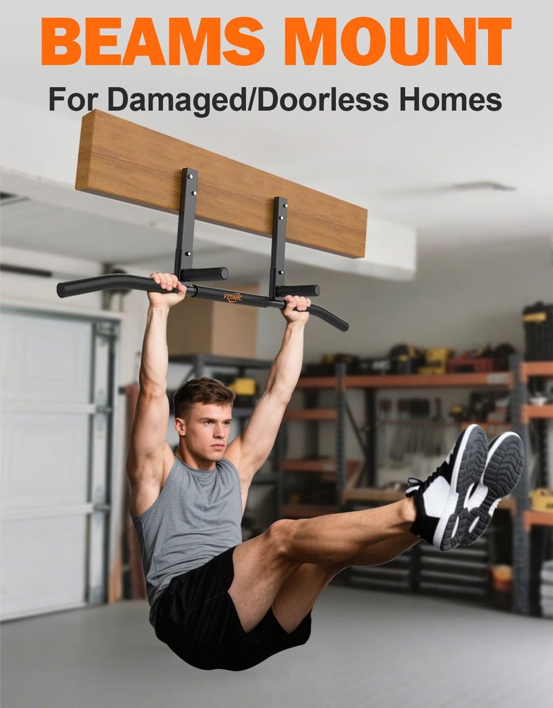 Fitarc Joist Mount Pull Up Bar, Chin Up Bar Ceiling Mount, Heavy Duty Home Gym Workout Equipment, 42 in Wide -Patent Pending