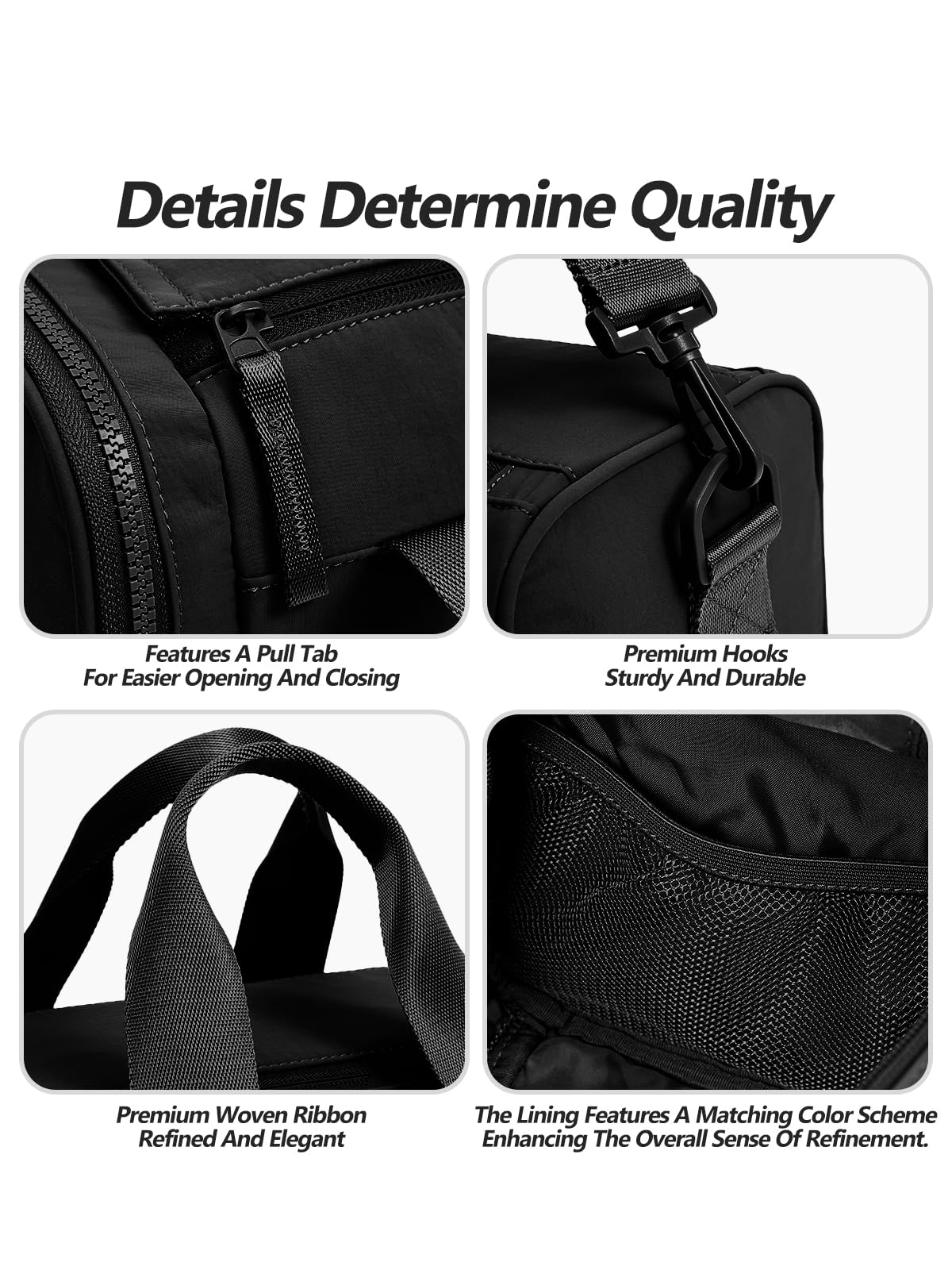 Small Gym Bag Bag With Wet Compartment And Coin Purse Duffel Bags Dance Yoga Workout Bag,Mini Gym Bag For Women (Small Gym Bag - Black)