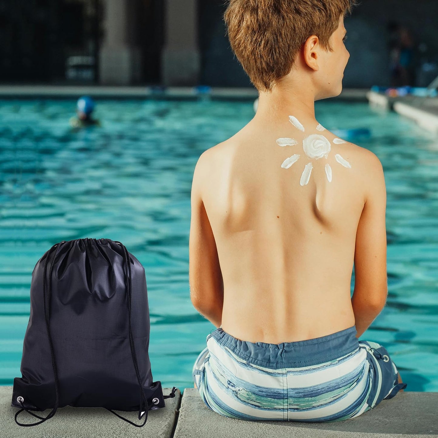 Haokuaile Drawstring Backpacks, 20 Pack — Ideal for Parties, Classroom Activities, Group Events & Giveaways (20, Black)