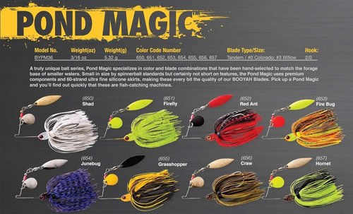 BOOYAH Pond Magic Spinner Bait - Small Water Bass Fishing Lure for Effective Catching