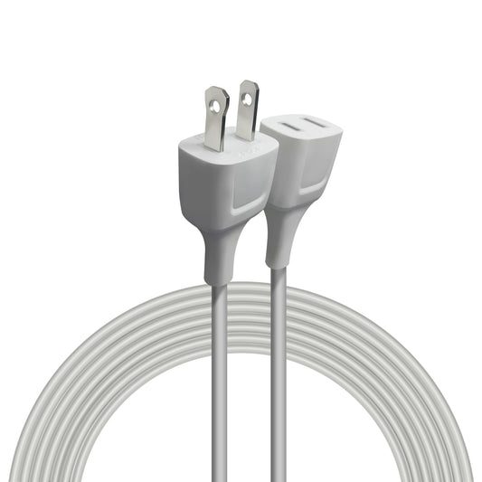 Polarity White Extension Cord 15FT 625W Extension Cords Thin Two Prong for Indoor Use Power Strip Outside Cables with Single Plug Ideal for Christmas Lights, Lamps, Cameras, Small Appliances (1 Pack)