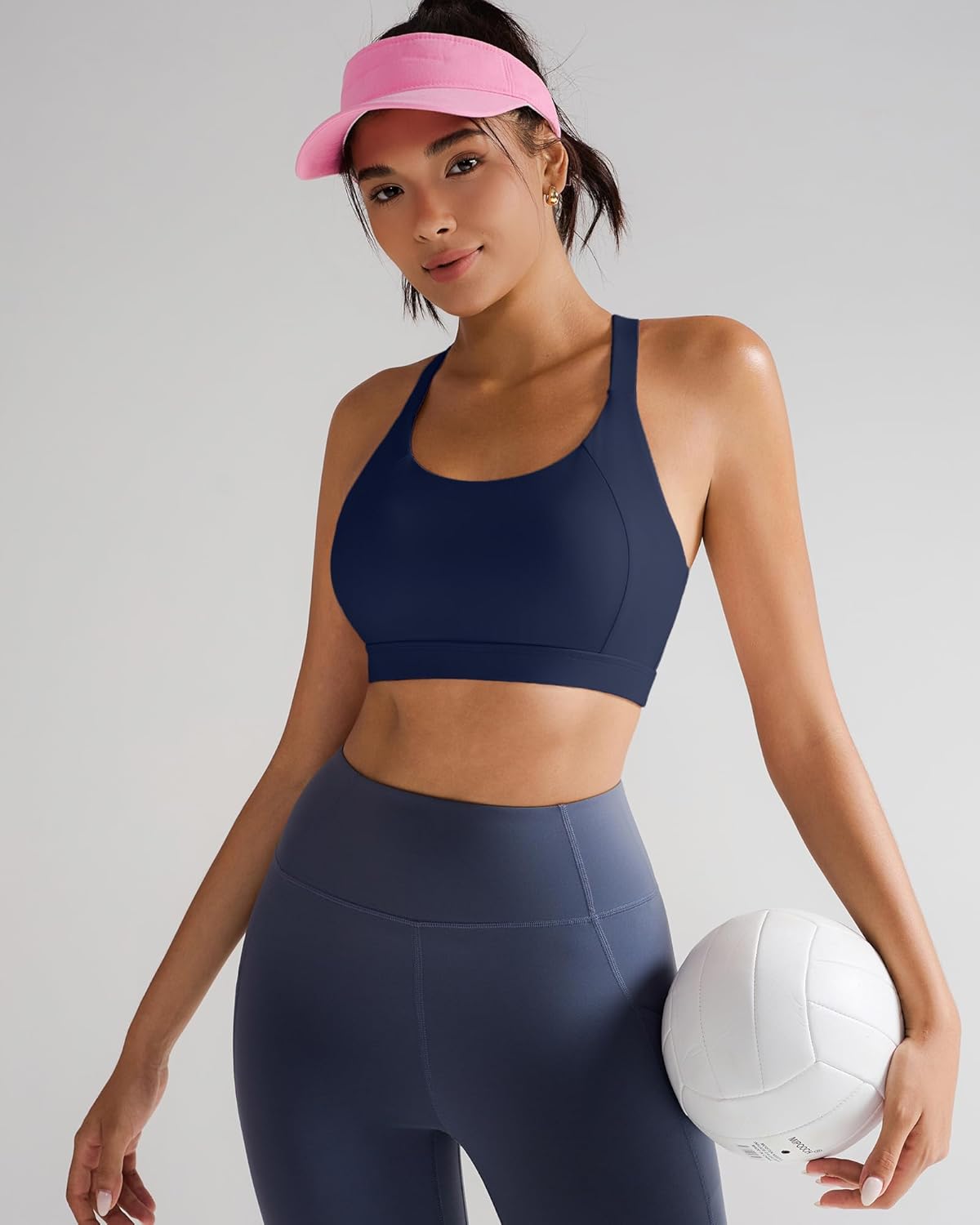 RUNNING GIRL Sports Bra - High Impact Y-Back Design with Molded Cups & Sewn-In Pads | Women's Activewear