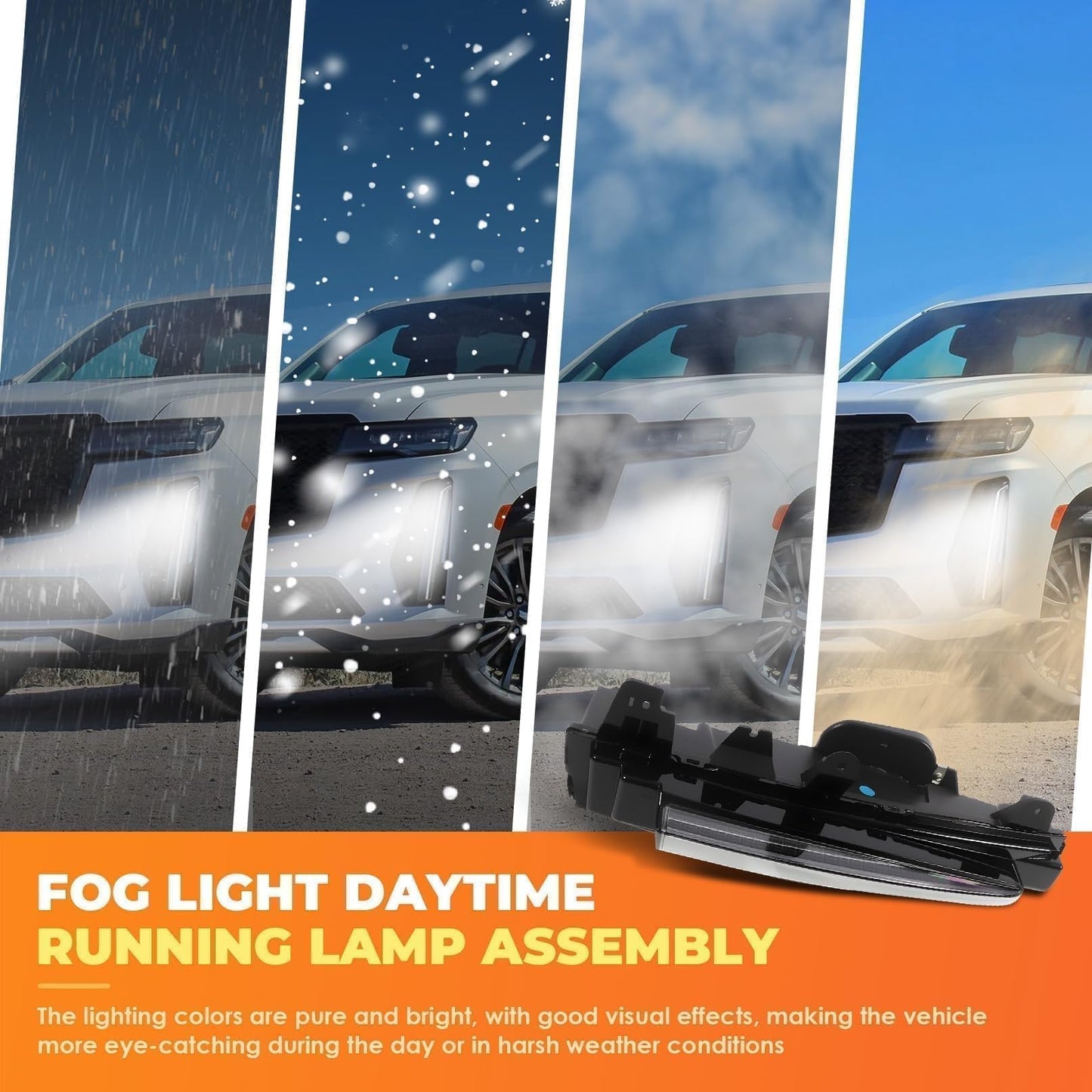 Aspaton DRL Fog Light Assembly Compatible with Escalade 3.0 6.2L 2021-2024