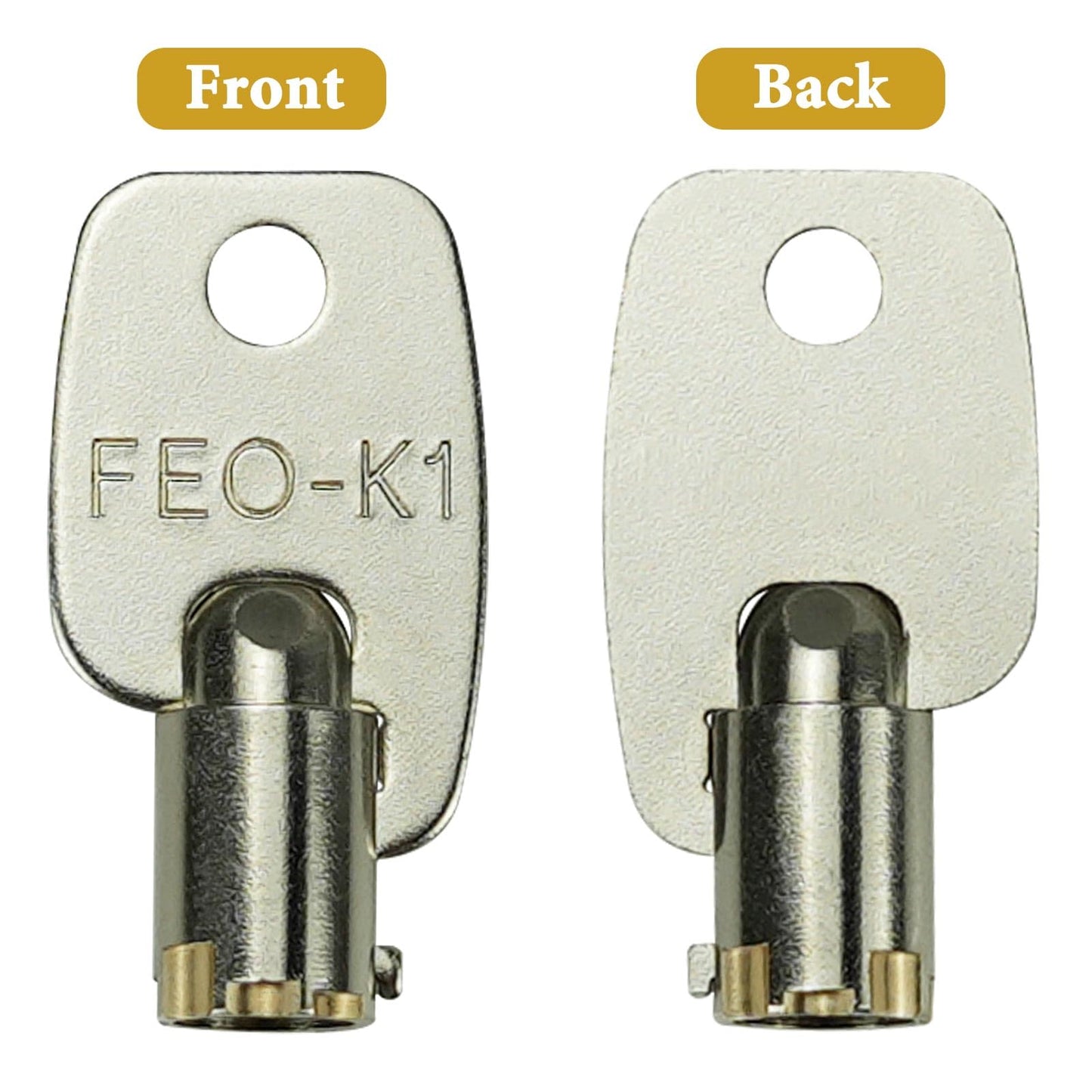 FEO-K1 Elevator Key K1 Fire Service Key Recall Reset Keys Silver Pack of 2