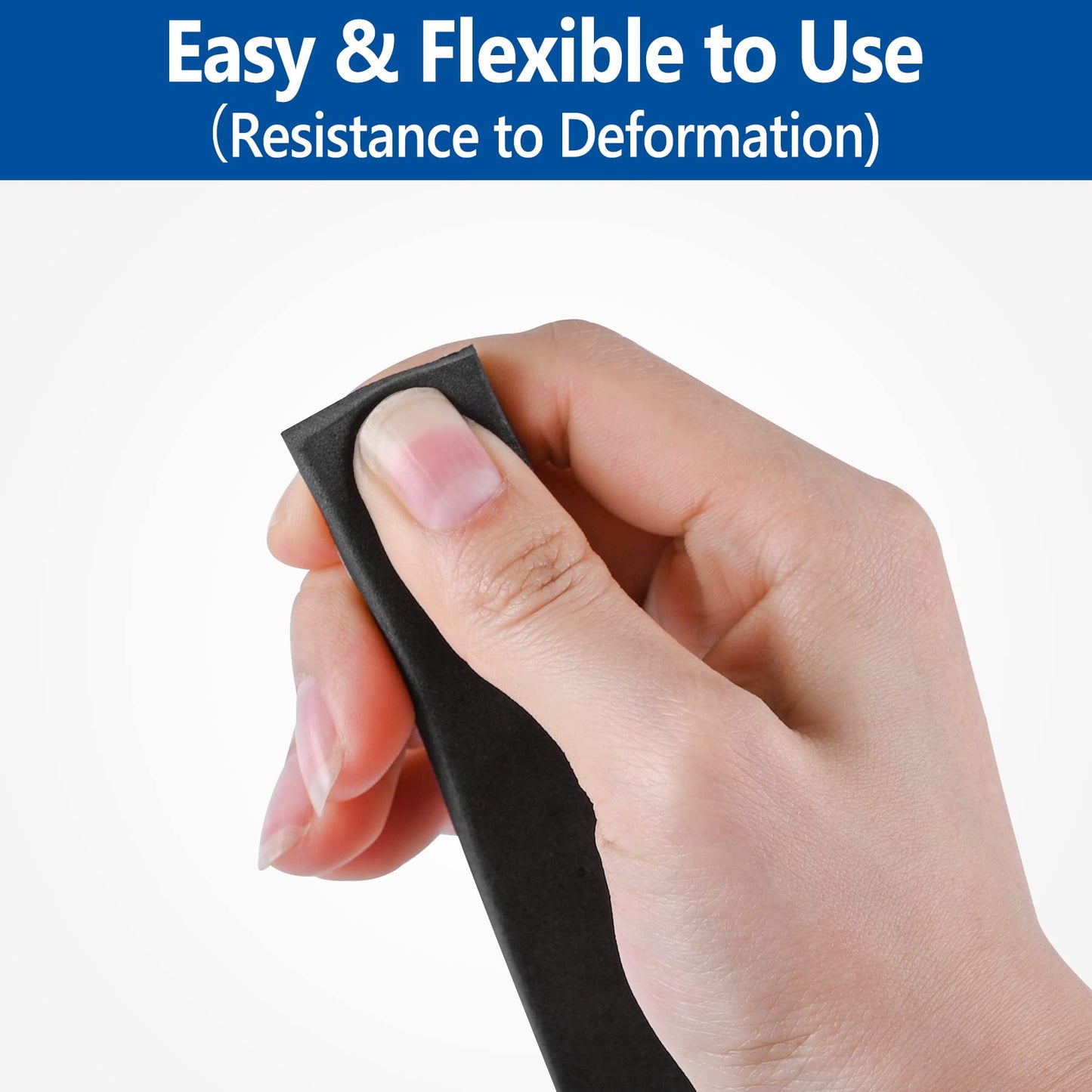 Self Adhesive Foam Tape Weatherstrip 1/2in x 1/16in x 66Ft High Density Foam Insulation Strips Foam Seal Weather Stripping with Strong Adhesive for Door and Window Sound Isolation Soundproofing