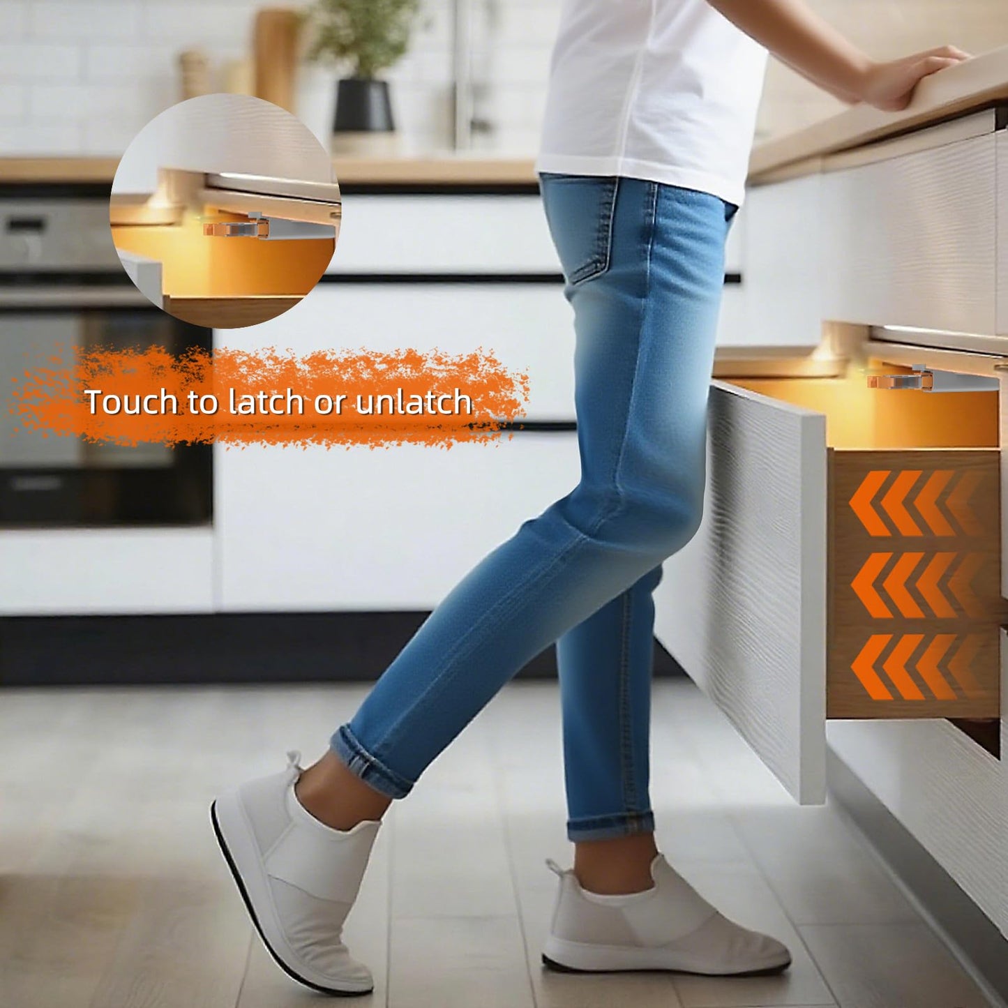 Jiayi Strong Heavy Duty Push Latch, Non-Magnetic RV Hidden Door Cabinet Latches, 2 Pack Push Release Press Out Touch Catch for Door Closure, Push to Open Kitchen Cabinet Hardware