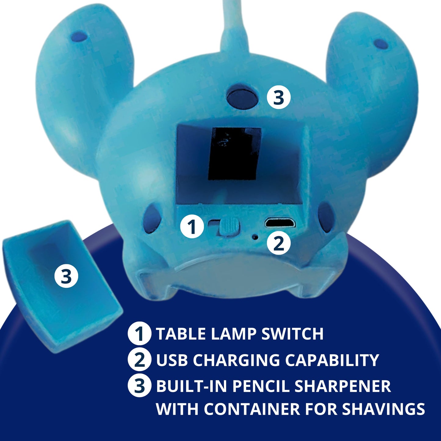 BOGAZNET Blue Cartoon Kids Desk Lamp – Night Table Light Cartoon Figural Cute Table Lamp for Kids Bedroom Light for Bedrooms Boys Room Decor Birthday Gift