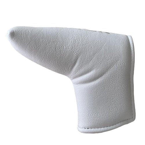 Golf Blade Putter Head Cover Headcover Magnetic - White Putter Golf Headcover - Premium Synthetic Leather Putter Cover for Golf Clubs fits for Most Brands