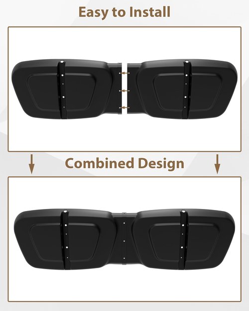 SAUTVS Seat Back Cap Seat Back Shell Cover Assembly for Club Car DS 2001+ Golf Cart Accessories, Replace #1022370-01