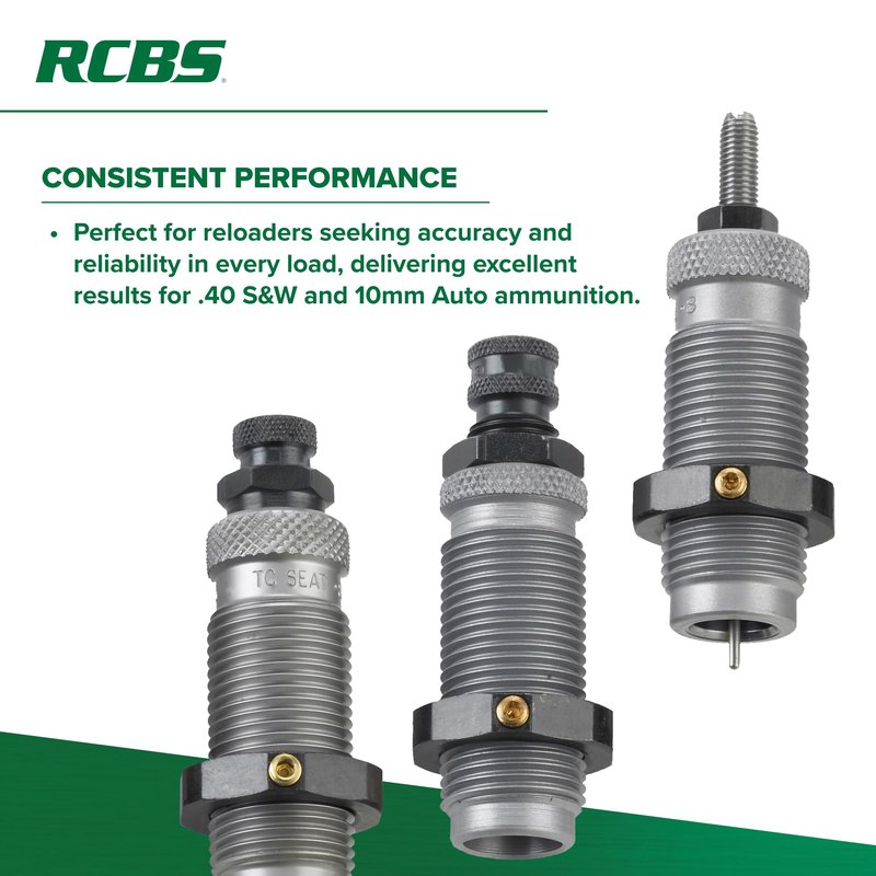 RCBS 22115 Carbide Die Set, .40 S&W/10MM auto