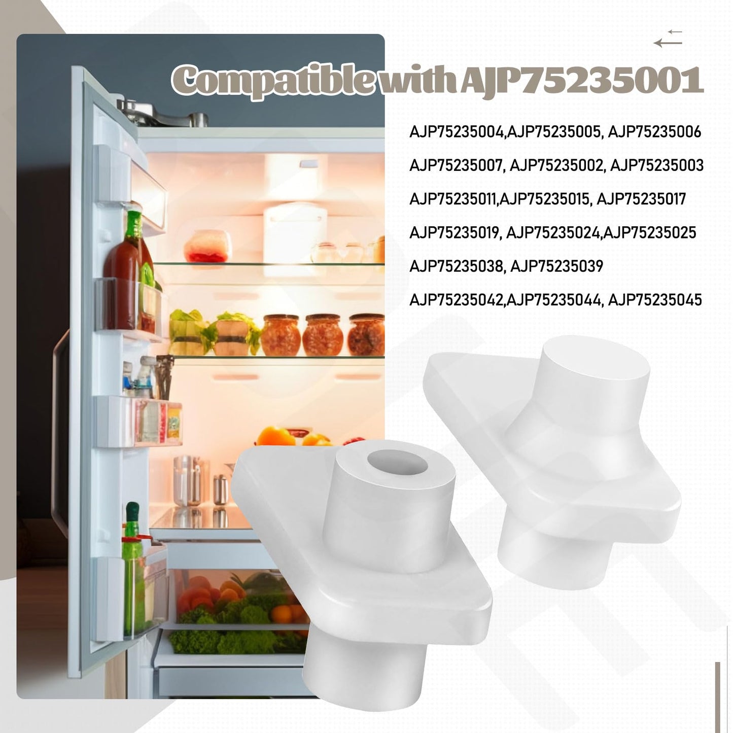4 Pack MCR620965 Refrigerator Vegetable Tray Crisper Drawer Wheel Mount Compatible with LG Ken-more Ken-more Elite Refrigerator Tray/Crisper