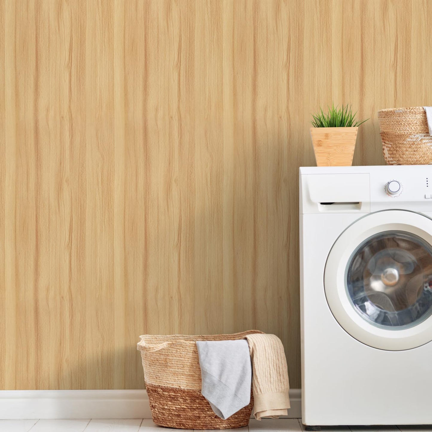 Light Wood Grain Contact Paper Peel and Stick Wallpaper A Set of 17.3"x120" Natural Wooden Contact Paper for Cabinets Countertops Drawer Shelf Liner Self-adhesive Removable Wallpaper Waterproof