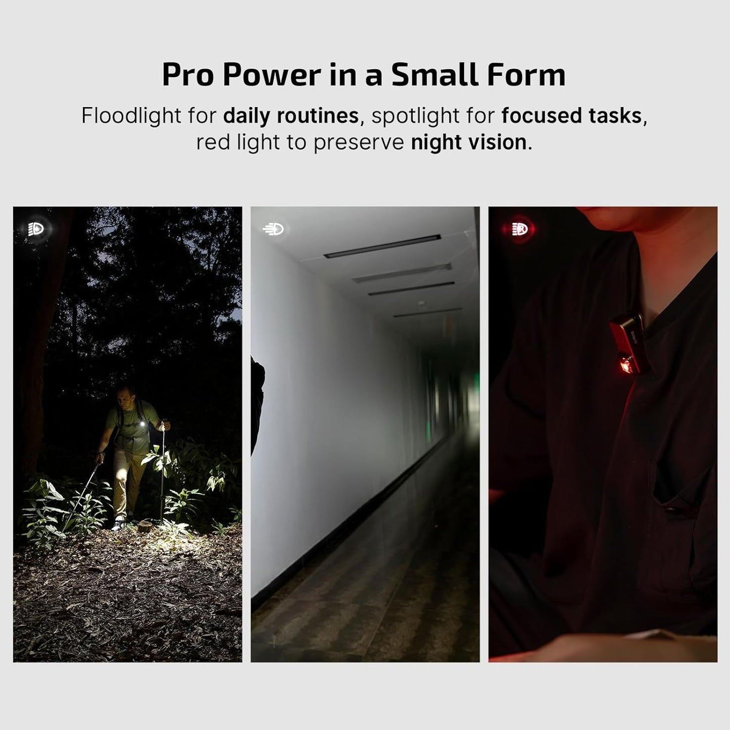 OLIGHT Oclip Pro Rechargeable EDC Flashlight - 500 Lumens, Magnetic Clip-On Light for Outdoor & Indoor Use