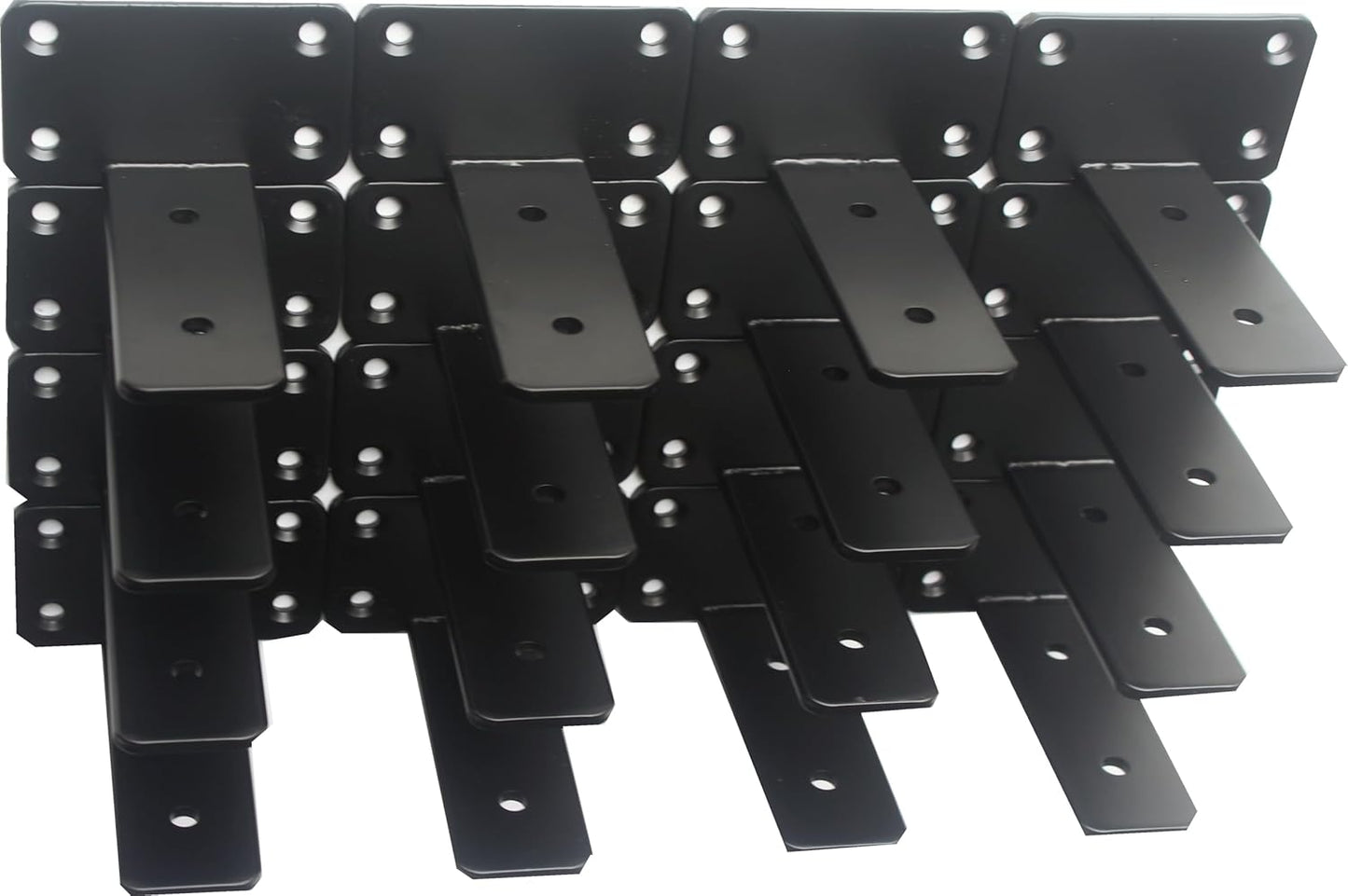 10-Inch Black Iron Floating Shelf Brackets - 12 Pack Rustic Industrial Support