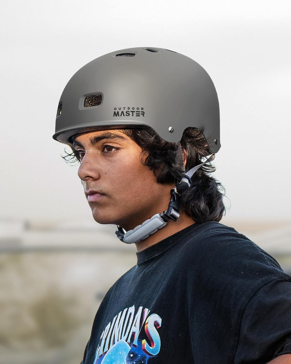OutdoorMaster Skateboard Cycling Helmet - Ventilated Design with Two Removable Liners | Multi-Sport for Kids & Adults