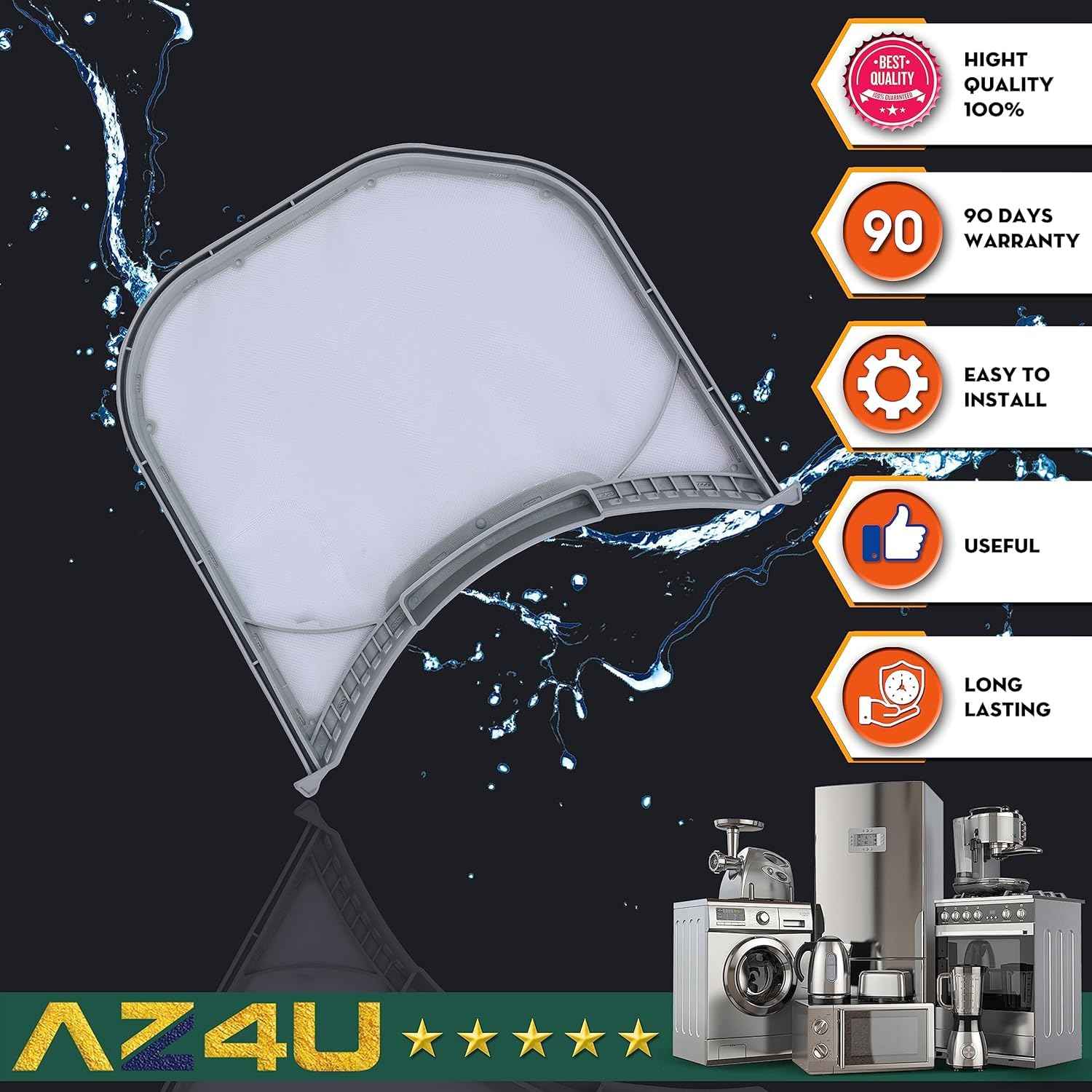 Dryer Lint Filter Screen Trap Replaces For LG DLEX3900B DLEX3370W DLEX3570V DLEX3470V DLEX3250W DLEX3370V DLEX3360V DLEX3360W DLEX3370R DLEX3371W DLEX3360R DLEX3885W DLEX3570W DLEX3900W DLEX3550W