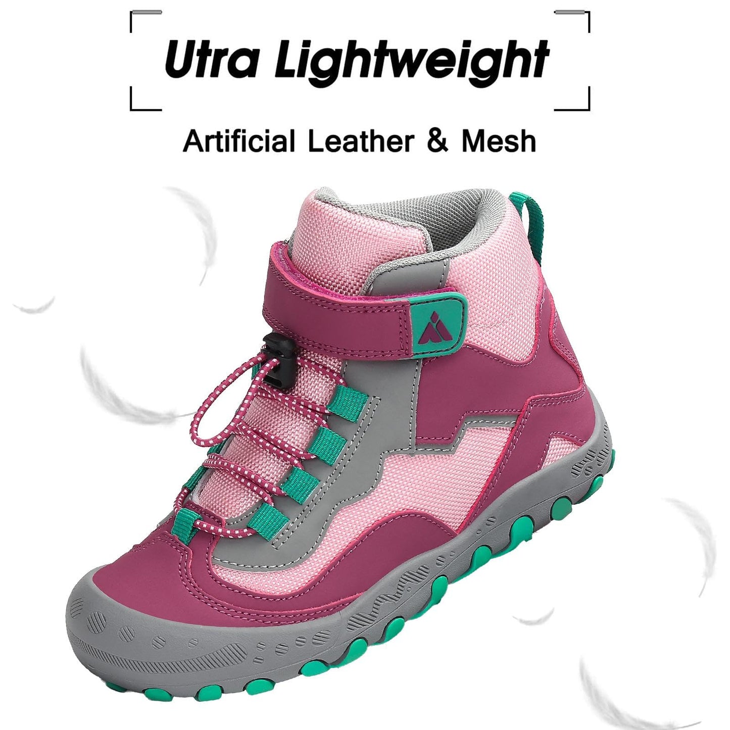 Mishansha Kids Hiking Boots Boys Girls Hiking Shoes Purple 10 Toddler