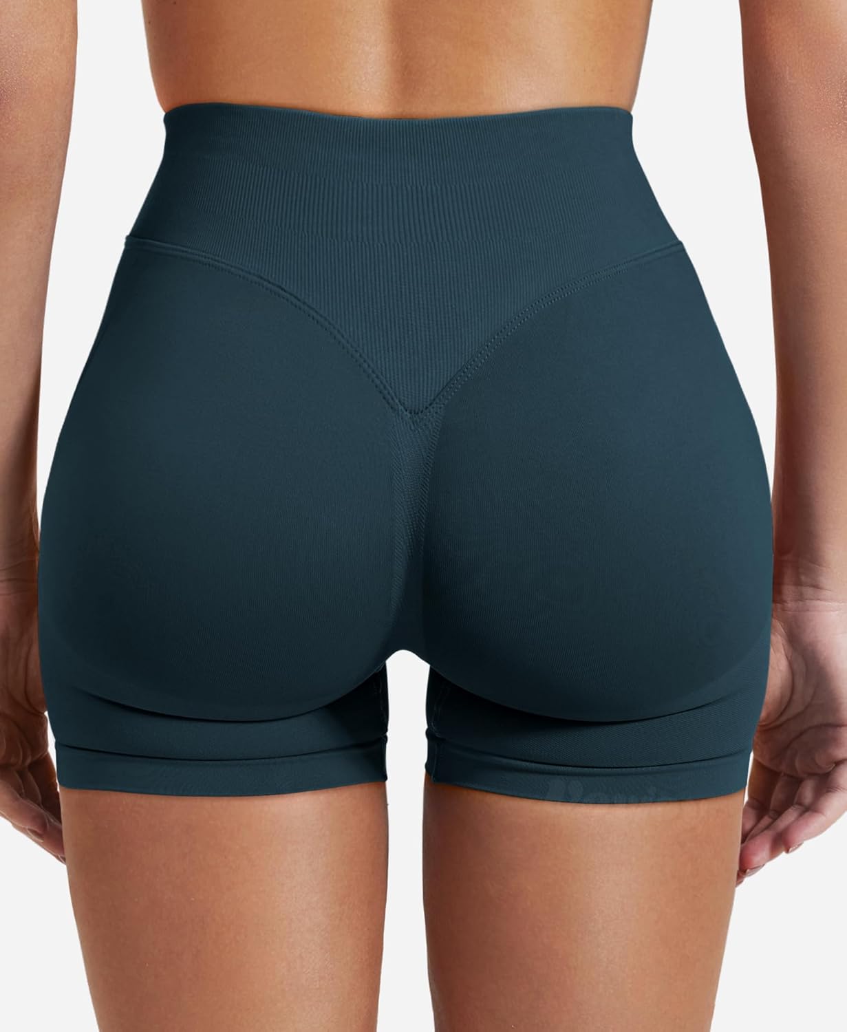VOYJOY Women's Workout Booty Biker Shorts - Scrunch Butt Lifting Seamless Design | 2.5" to 6" Sizes
