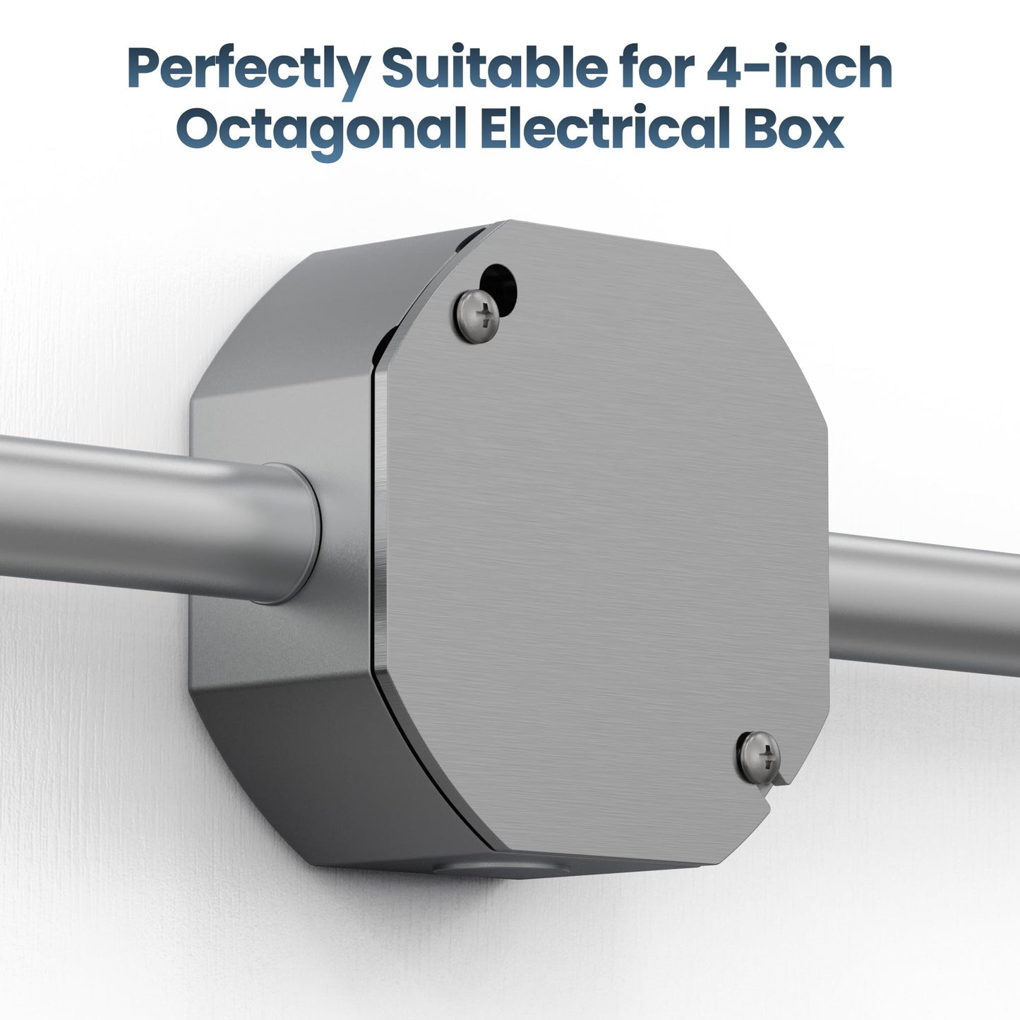 6Pcs Octagon Electrical Box Cover Plates, Junction Box Cover, Electric Box Cover Plate, Metal Electrical Box Cover, Galvanized Flat Blank Electric Box Cover for 4 Inch Octagonal/Square Electrical Box