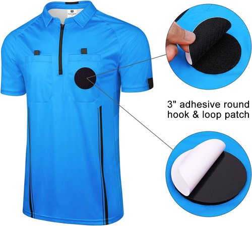 FitsT4 Sports Pro Soccer Referee Jersey - Short Sleeve Referee Shirt for Comfort & Performance