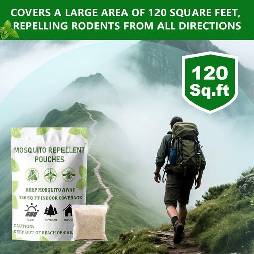 Furiseng Natural Mosquito Repellent - Long-Lasting 60-Day Protection | DEET-Free, Family Safe, 8 Pack