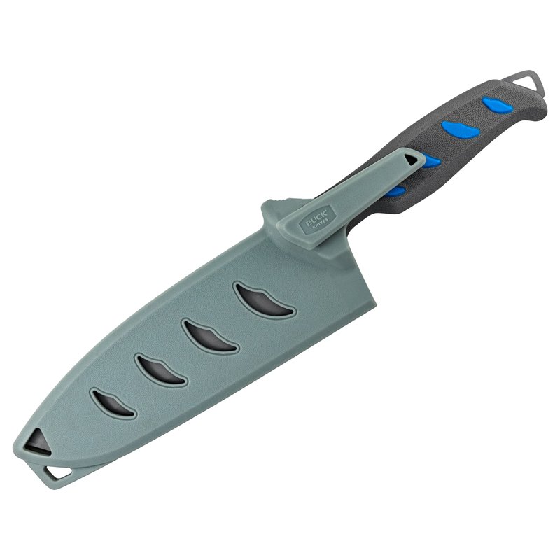 Buck Knives 150 Hookset Saltwater Fishing Cleaver Knife with Titanium-Coated Steel Blade for Superior Corrosion Resistance, 6" Fixed Blade