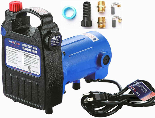 1500GPH Submersible Water Transfer Pump - 12V Sump Pump with 20ft Power Cord