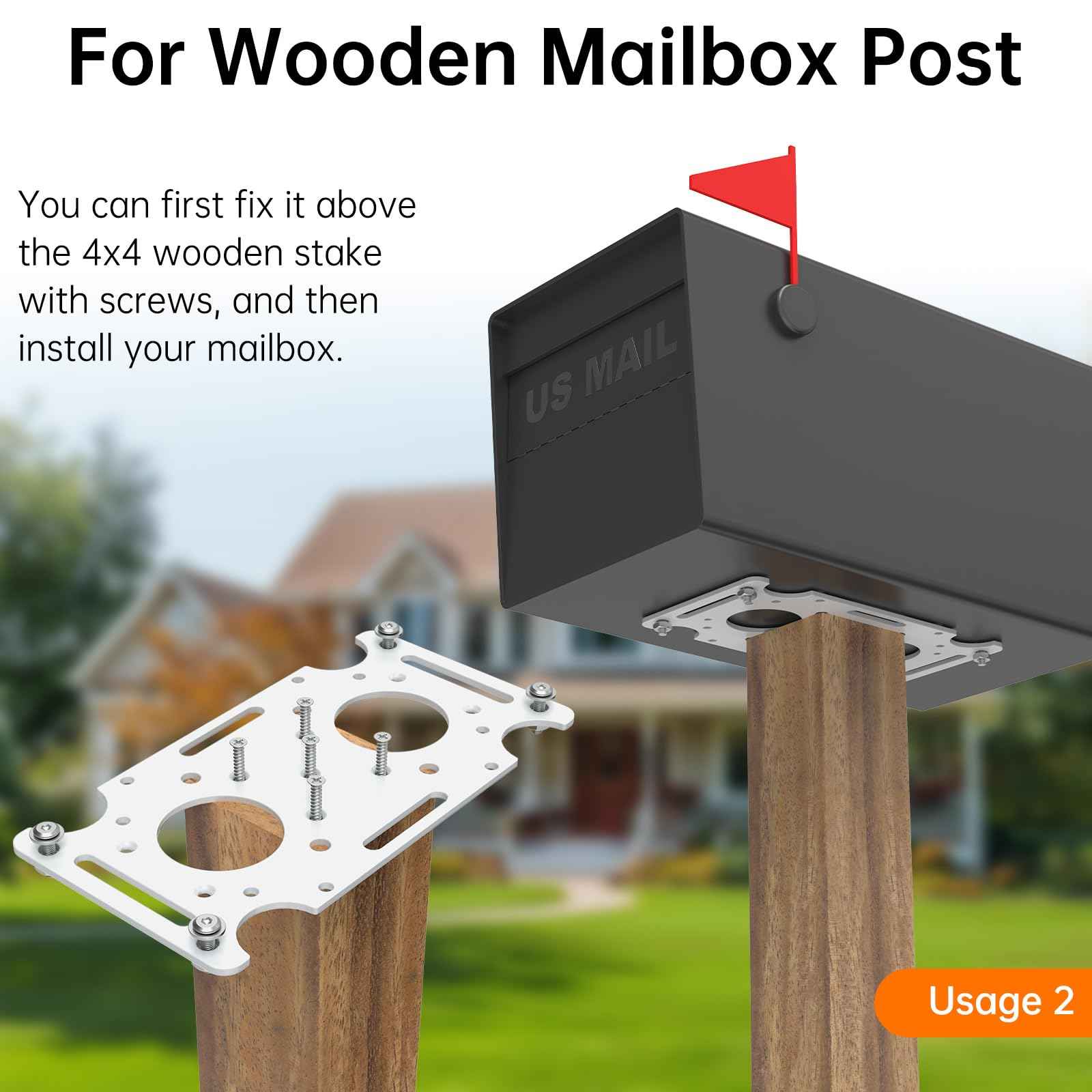 Mailbox Mounting Board, Post Mount Adapter Plate for Metal Post, Reinforced Installation Plate White;Compatible with Mail Boss, Architectural MAILBOXES, Gibraltar, hykolity, ShoppingOnBed, adoorn