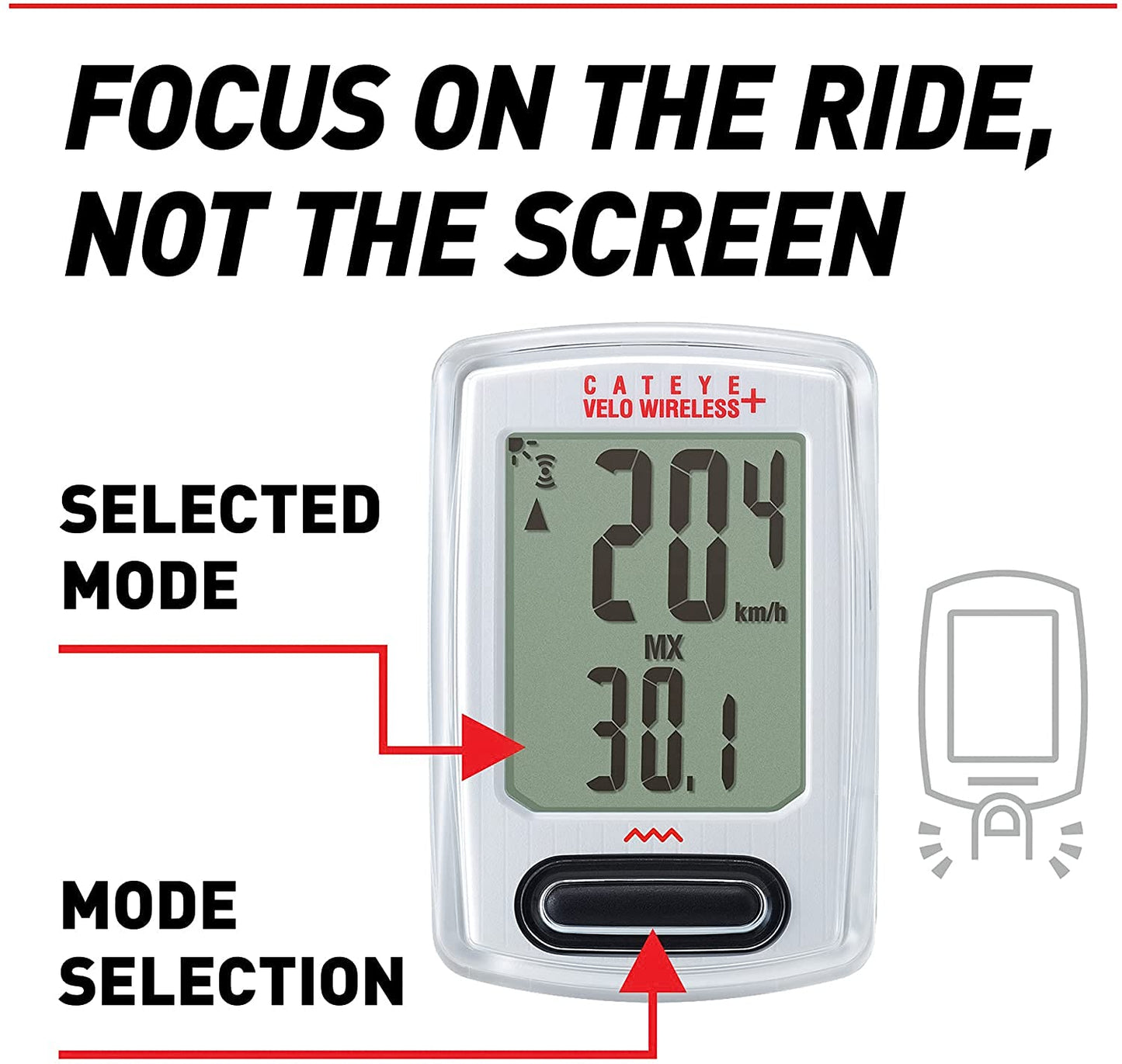 CATEYE - Velo Wireless Plus Bike Computer (White)
