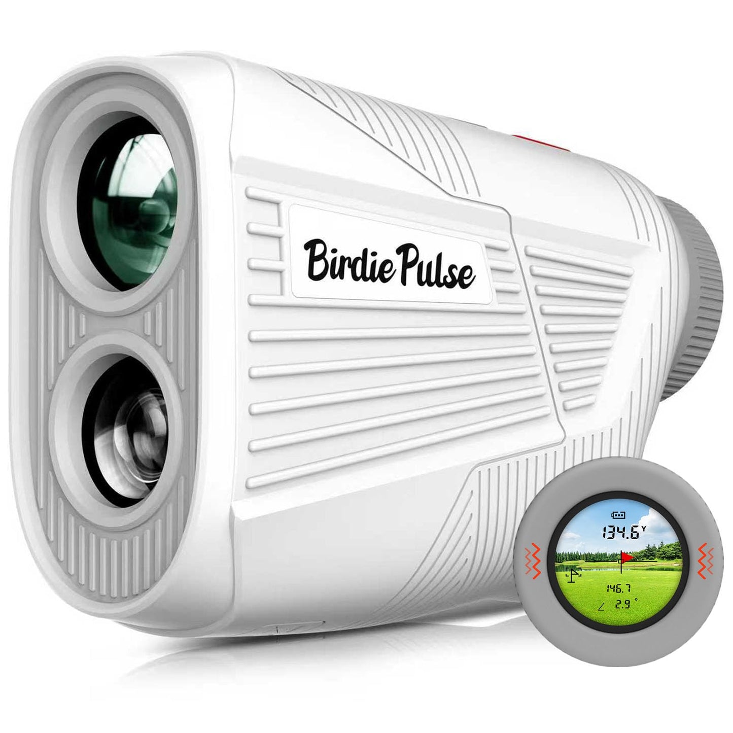 Golf Rangefinder with Slope & Magnet,1300 Yards Range Finder for Golf,Flag Locking Vibration,6-6.5X Magnification & HD LCD,Rechargeable Golf Range Finder