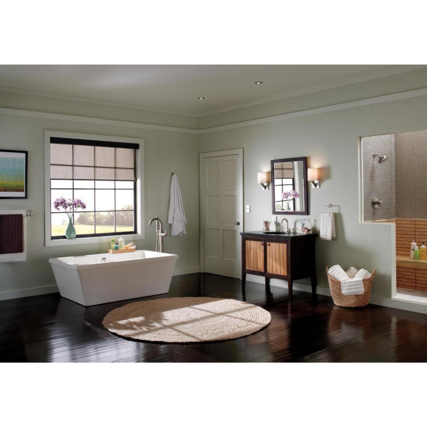 DELTA FAUCET Rubber Limited 75925-SS Trinsic 24 in. Double Wall Mount Towel Bar Bath Hardware Accessory in Stainless Steel