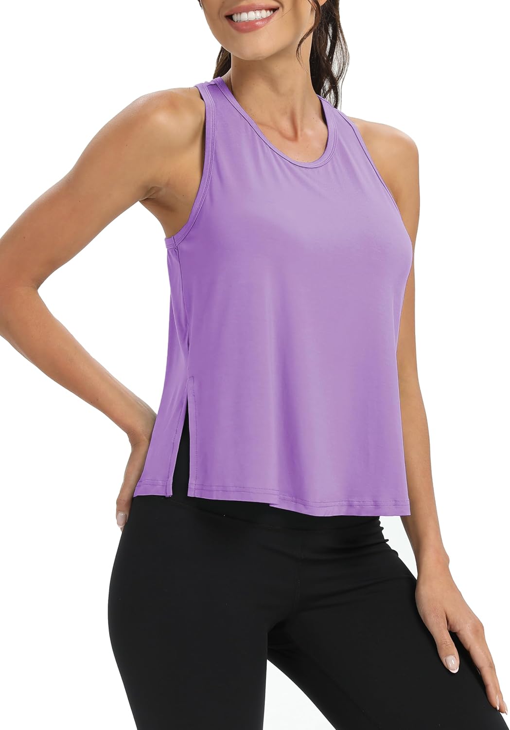 Bestisun Women's Athletic Workout Tank Top - Racerback Design for Yoga & Fitness | Comfortable Fit