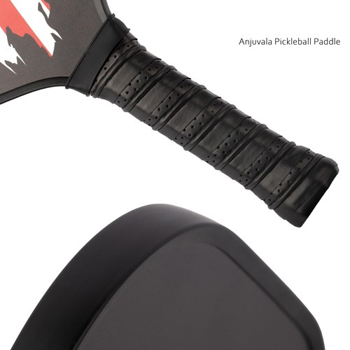 Pickleball Paddles Set of 2, USAPA Approved Fiberglass Surface Pickleball Set with 2 Pickleball Rackets,4 Pickleball Balls,1 Portable Carry Bag, Pickle Racket Set for Men Women (Black)